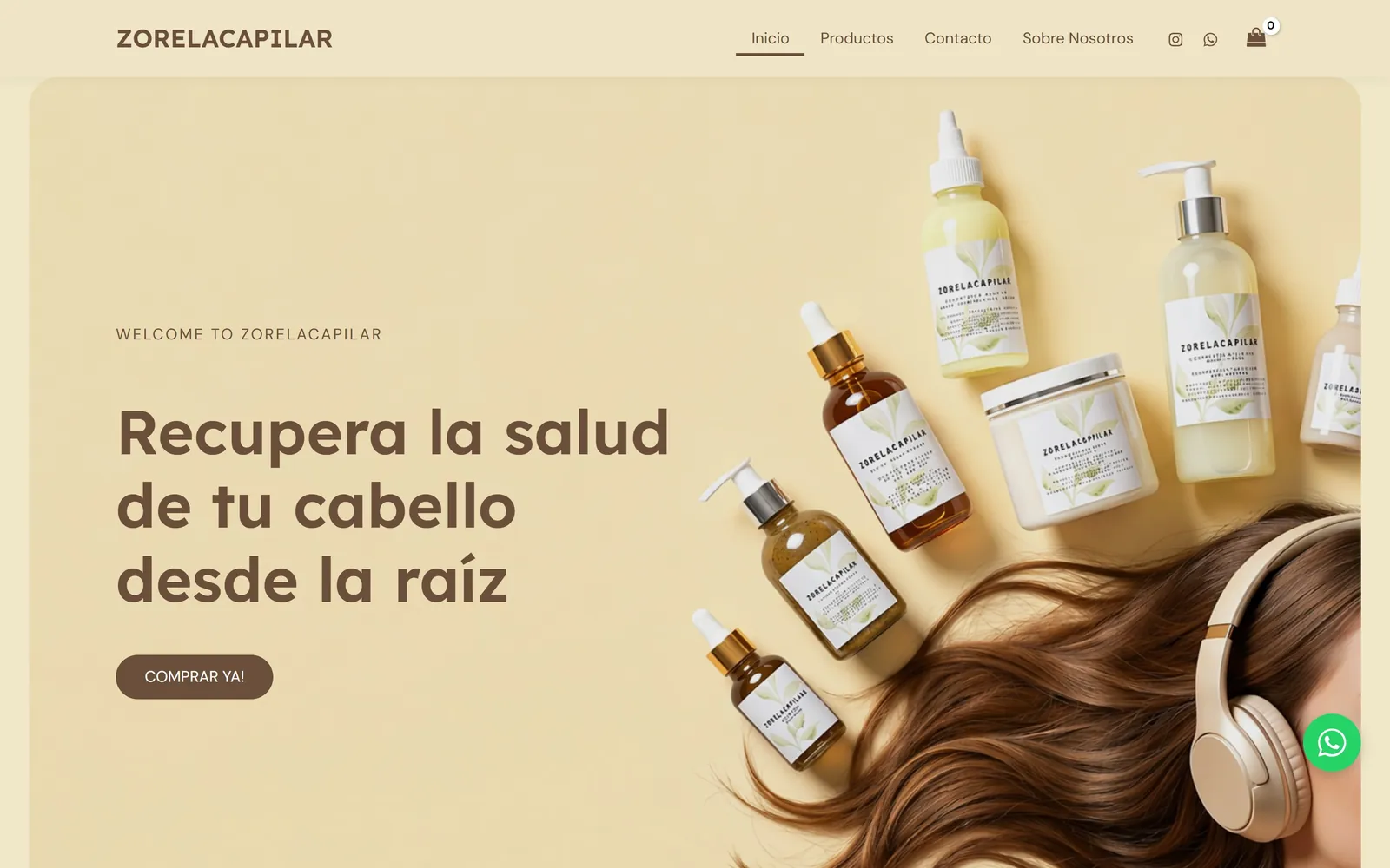 Captura del sitio de Zorela Capilar
